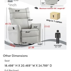 Wayfair Buckleberry Recliner – Like New – 360° Swivel & Rocker – $225 OBO