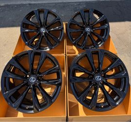 19” Lexus IS300 IS350 OEM Wheels Gloss Black