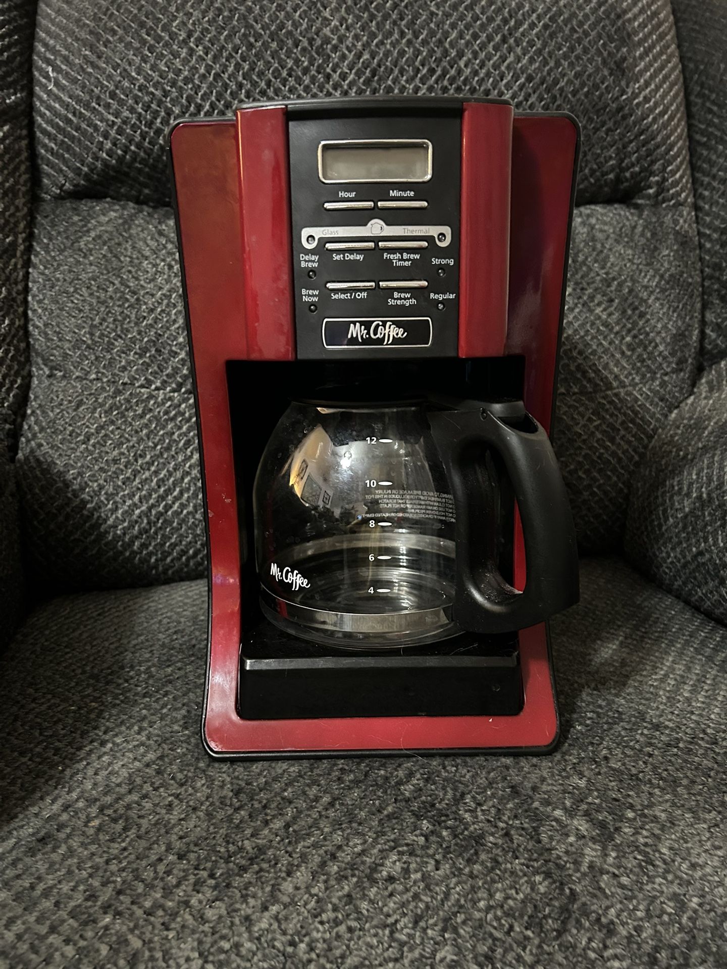 Red Mr. Coffee. Digital Coffee Maker 12 Cup 