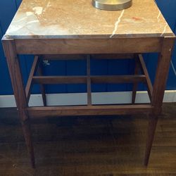 Handmade, Oak And Maple Table With Granite Top