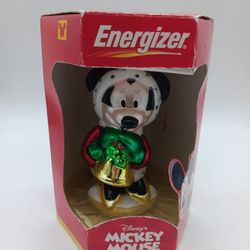 Vintage Disney Energizer Blown Glass Christmas Ornament Minnie Mouse. 