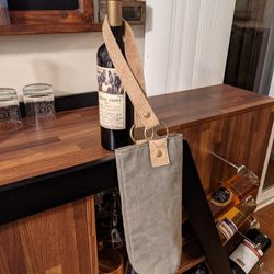 Canvas Wine Bag "Love The Wine You're With"