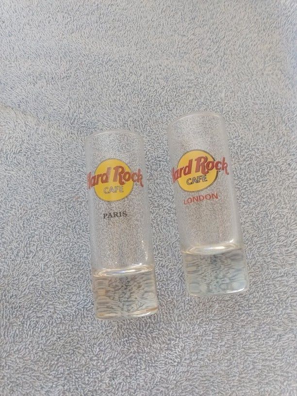 Hard Rock Cafe Paris & London Shooter Shot Glasses