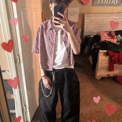 Bareline Black Baggy Selvedge Denim Jeans (Good Quality)