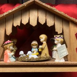 Music Plays Silent Night Nativity Christmas 