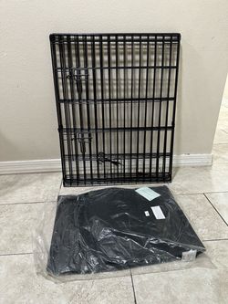 Tall Dog Playpen or Pet Fence with Bottom Pad - 8 Panels