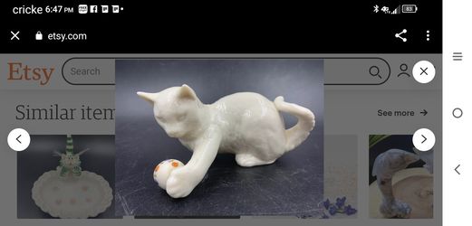 Lenox Vintage White Cat Figurine 