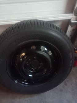 P205/65R15 KUMHO TIRE ON BLACK STEEL SPARE RIM