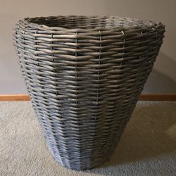 Attractive Large Grey Rattan Basket