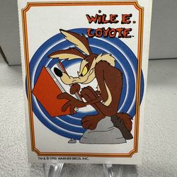 1990 Tyson Warner Bros. Looney Tunes Dinner Box Card WILE E. COYOTE