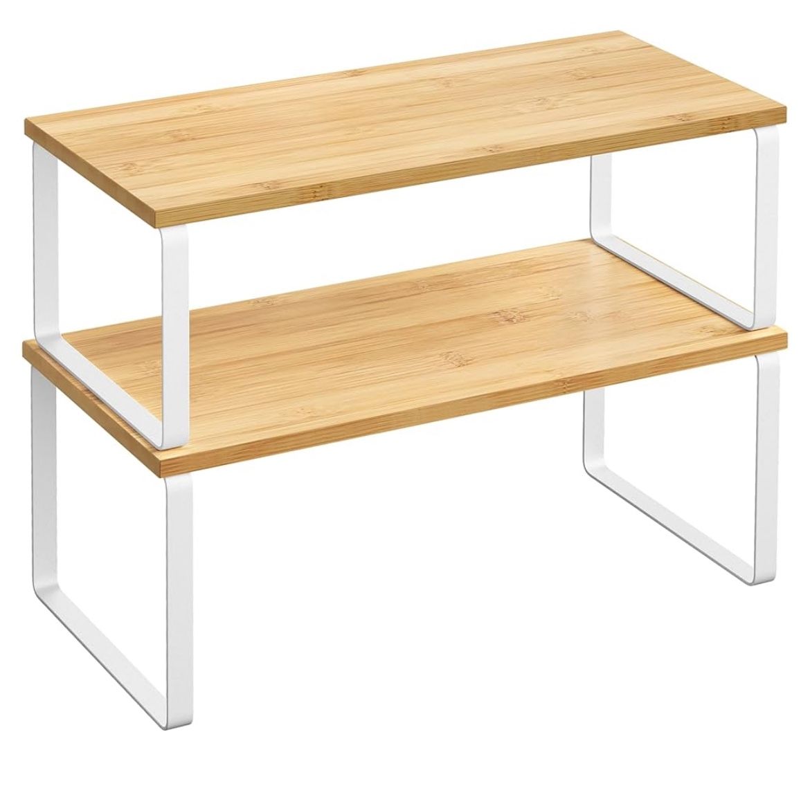 Cabinet Organizer Shelf, Set of 2 Kitchen Counter Shelves