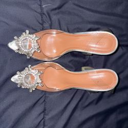 Amina  Muaddi Glass Heels