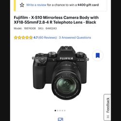 Brand New Fujifilm XS10 & Lens! 3 Batteries 