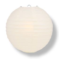 24 Pieces 12” Ivory Round ChinesePaper Lanterns For Party Wedding Baby Shower Bridal Shower Home Decorations Suppliers