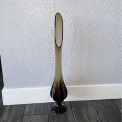 Vintage Swung Vase-Smokey Brown 