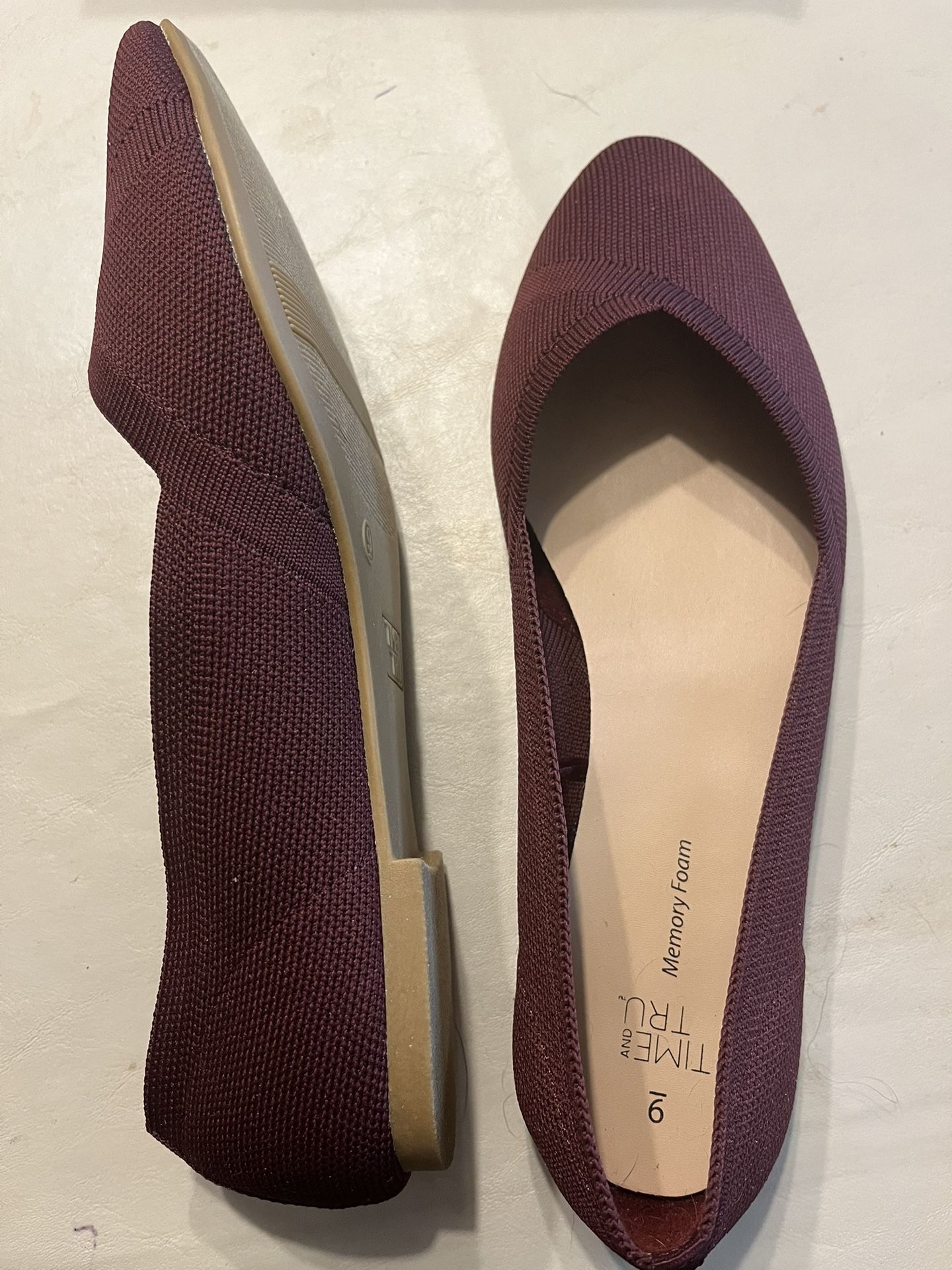 Ballet Flats Burgundy size 9