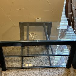 TV Stand - Metal And Glass 32” X17”