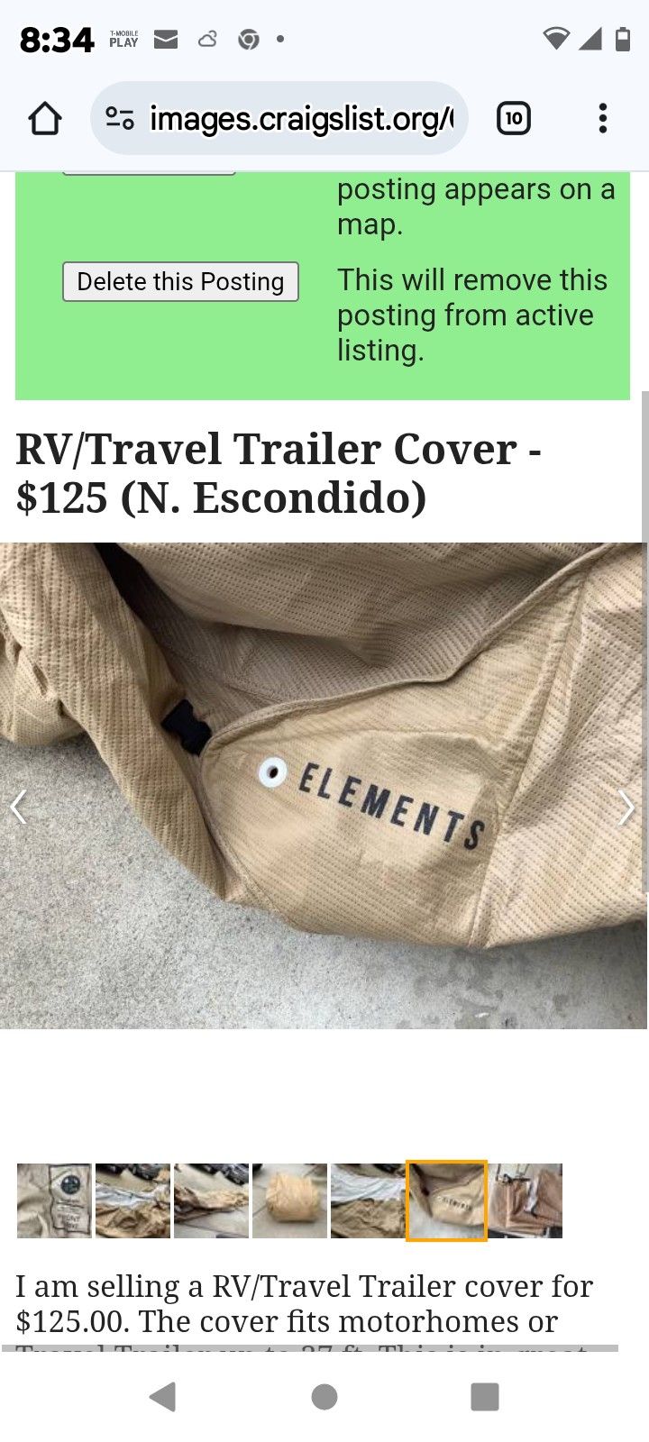 RV / Travel Trailer Cover