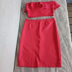 2 pc. Set skirt and sleeveless Crop-top Sz XL