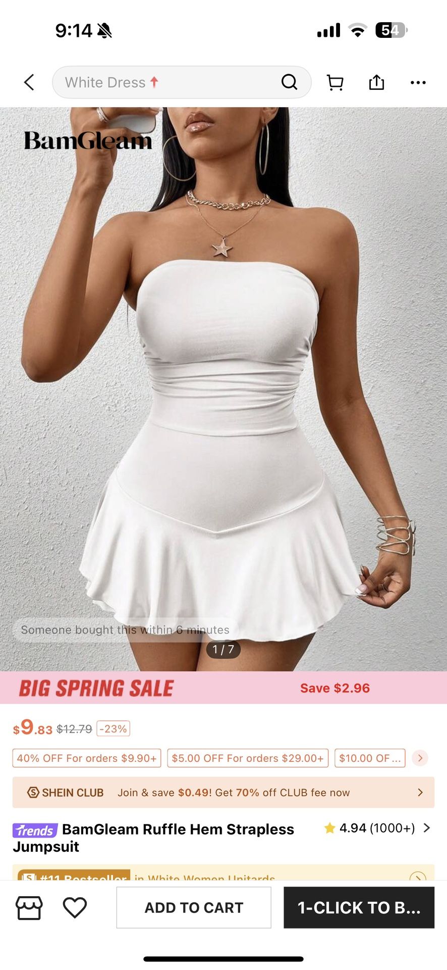 White Romper Dress
