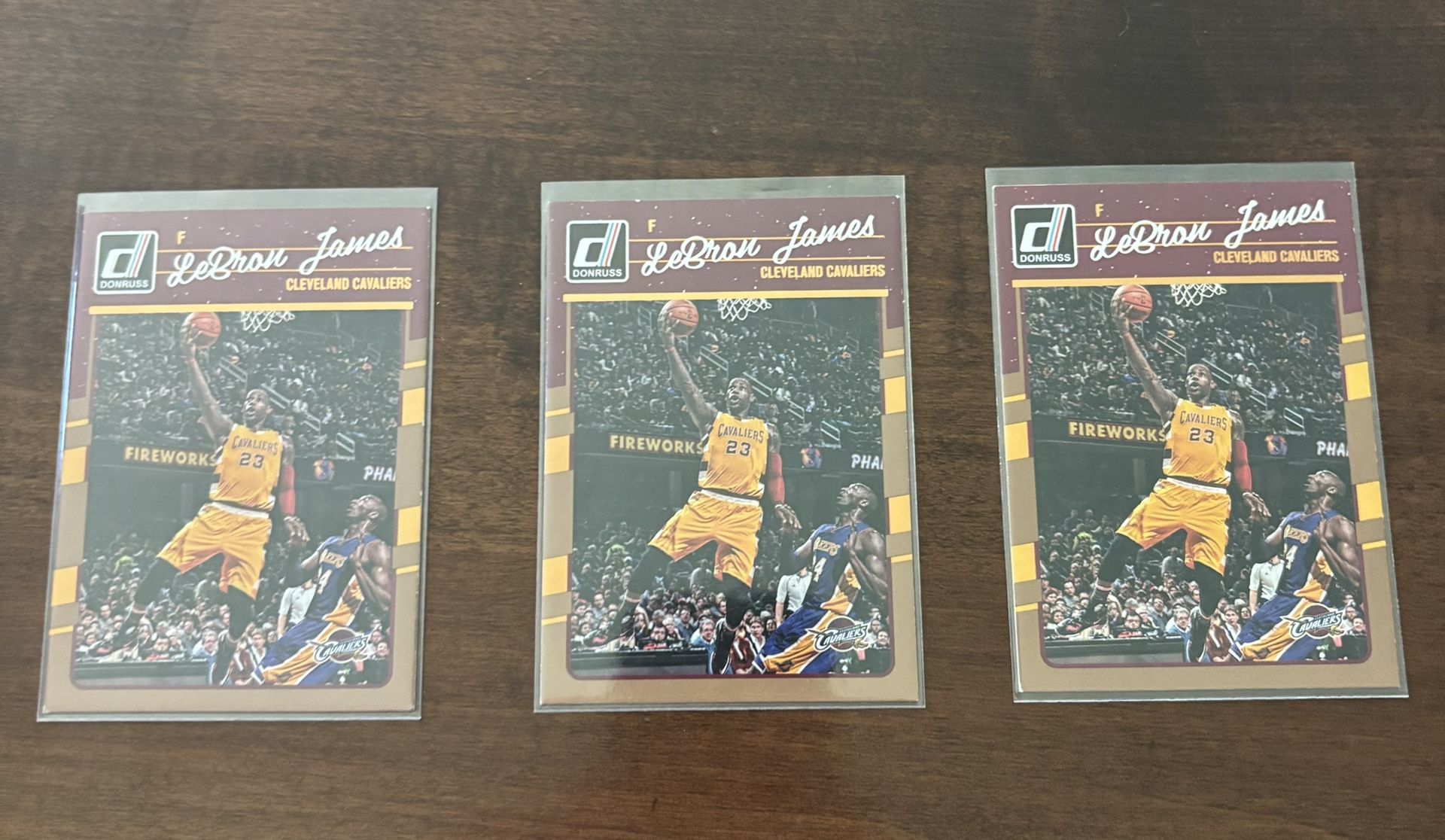(3) Lebron James & Kobe Bryant 2016-17 Panini Donruss #15 Bronze