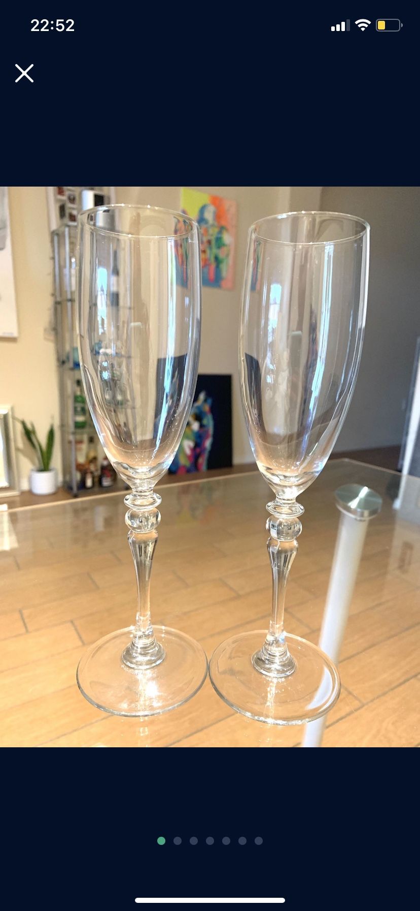 Luminarc France Vintage Crystal Clear Fancy Champagne Glasses