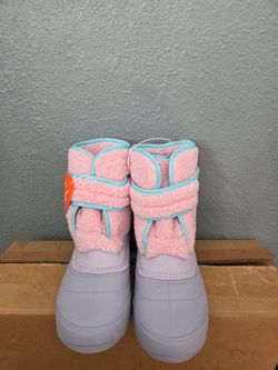 Kids Snow Boots Pink Sherpa with Tags