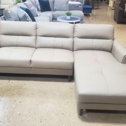 New Top Grain Leather Sectional 