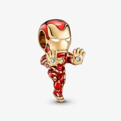 S925 Sterling Silver Iron Man Charm 