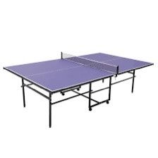 Garvee Portable Table Tennis Tables, 96*48" Ping Pong Folding Table Game Set With 2 Paddles & 3 Balls, Easy To Move, Blue