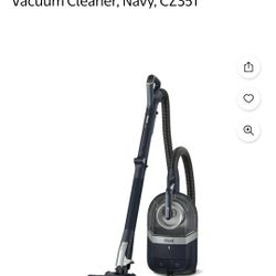 Shark Canister Pet Bagless Corded Vacuum Cleaner, Navy Blue