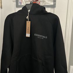 Black essentials hoodie for $70