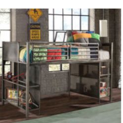 Twin Loft Bed & Twin Mattress 