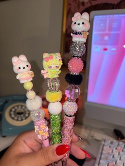 Girly beaded pens