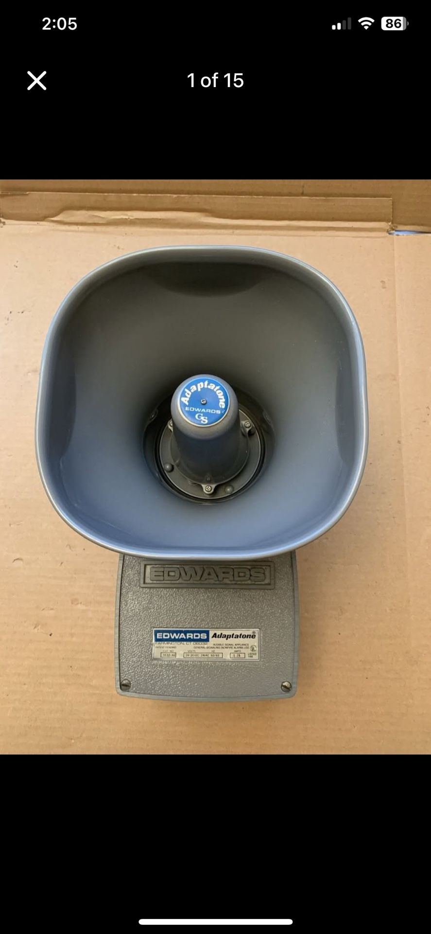 EDWARDS SIGNALING 5532-AQ ADAPTONE REMOTE SPEAKER AMPLIFIER 5532AQ