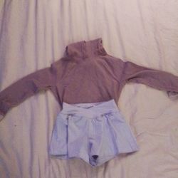 Girls Sweater / Skirt Short Size 8