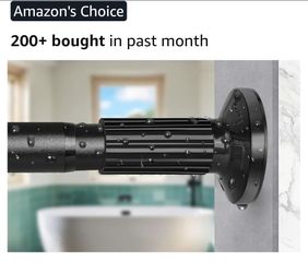 0880: New Tension Shower Curtain Rod 51-126In(4.25-10.5Ft), Long Shower Curtain Rod No Drilling for Window or Bathroom Patio, Adjustable Spring Shower