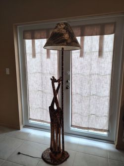 OOAK HANDCRAFTED GIRAFFE COUPLE LAMP