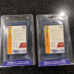 2 ProElite APPLICATORS for SEALANTS/COATINGS/WAXES w/SUEDE FABRIC & FOAM BLOCK