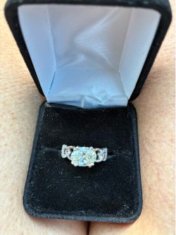 2.07 CTW lab diamond ring in 14k white gold