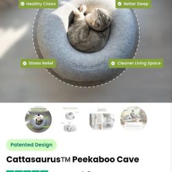Brand New Cattasaurus Peekaboo Cat Cave-Jumbo Size