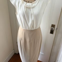 L.K. Bennett London Cream Sheath Dress - Size US 6