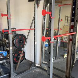 Squat Rack With Bar 