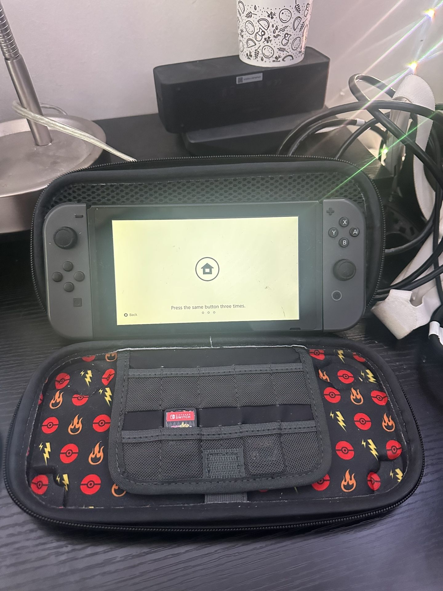 New Nintendo Switch With 2 Games And Controllers Black