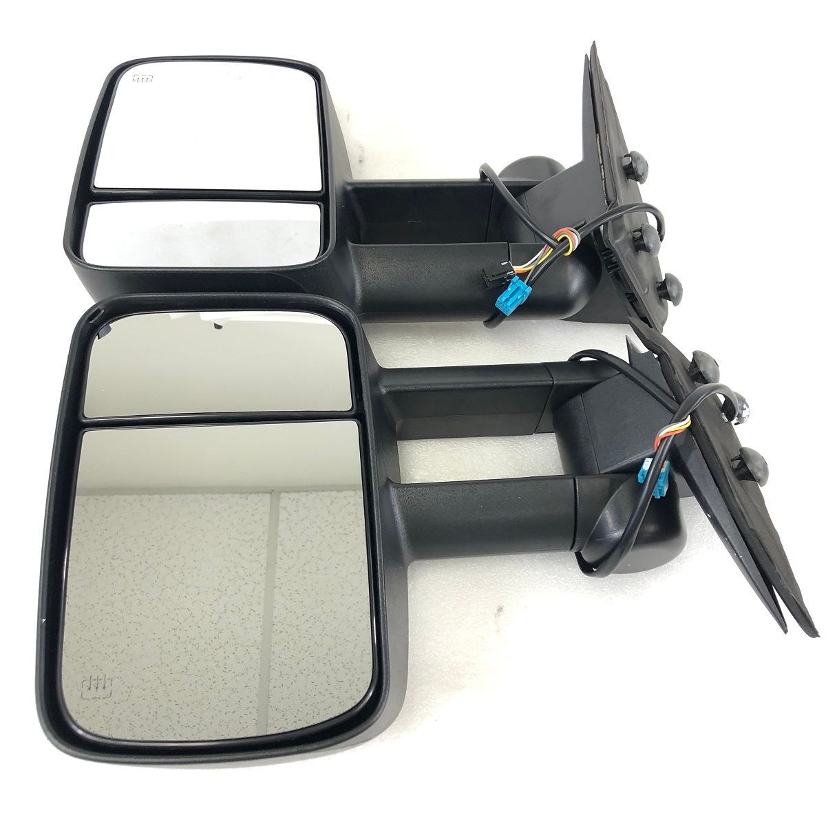 Pair Black Side View Mirrors Power Heated fit Chevy 03-06 Silverado 1500 2500(MSV CHGMC0307