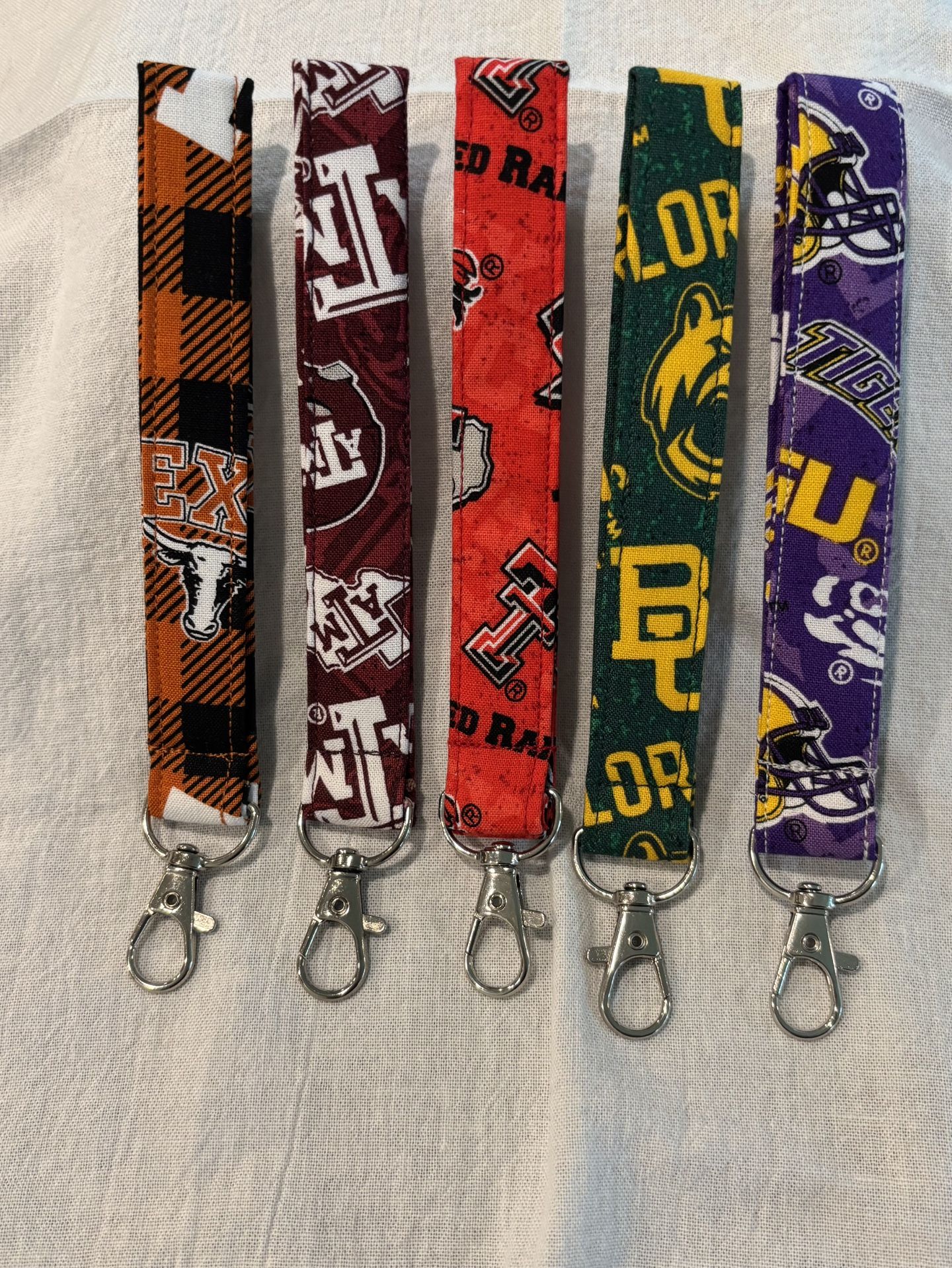 Texas University Key chain Wristlets.