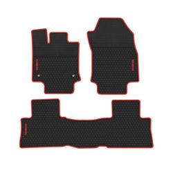 biosp Car Floor Mats Replacement for RAV4 2019 2020 Front Rear Seat Heavy Duty Rubber Vehicle Liner Black Red Carpet All Weather Guard Odorless (305)