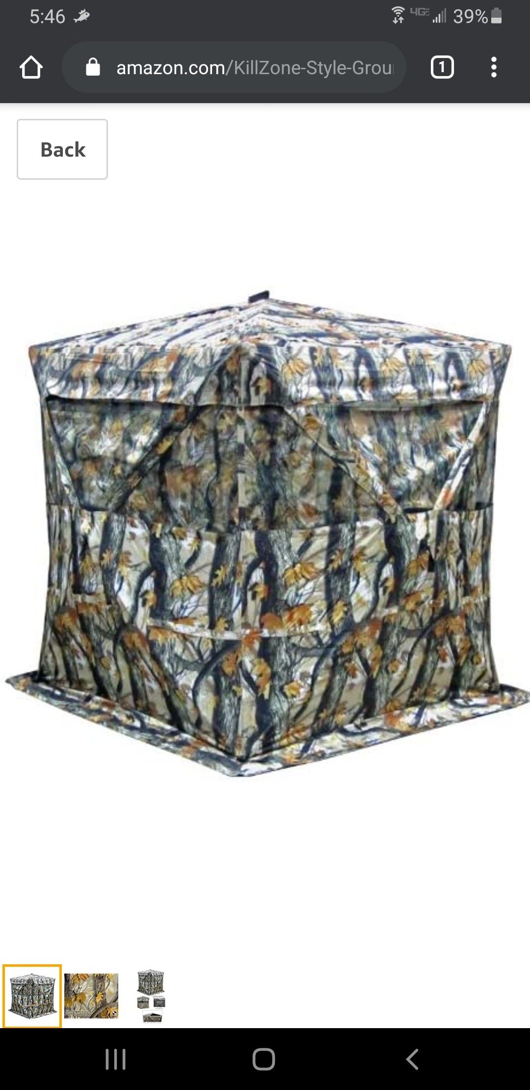 Killzone hunting blind