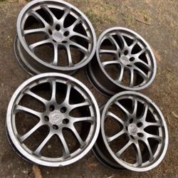 4 - 19x8 19x8.5 5x114.3 5x4.5 Stock Staggered Rays Forged Infiniti G35 G37 Q50 Q60 350z Altima Civic Kia Accord Camry Wheels Rims !