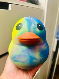 Jumbo rainbow duck squishy from target